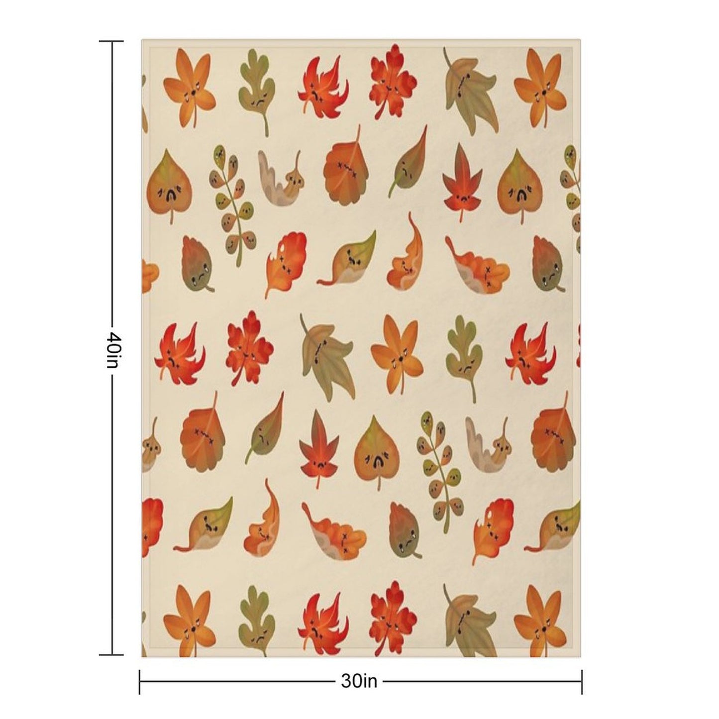 Sad Fallen Leaves Throw Blanket