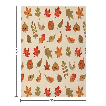 Sad Fallen Leaves Throw Blanket
