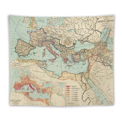 Vintage Map of The Roman Empire Tapestry