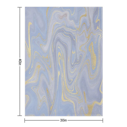 Blue Marble Swirls Throw Blanket