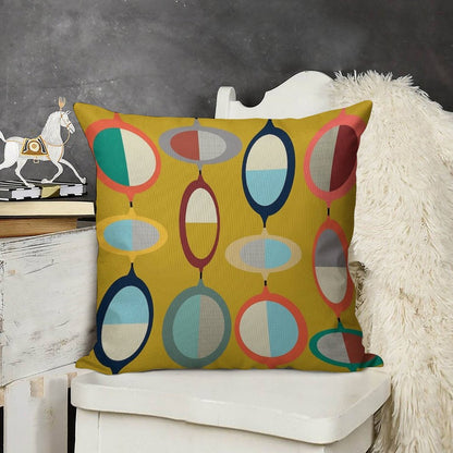 Mid-Century Modern #3 Linen Throw Pillow Cover