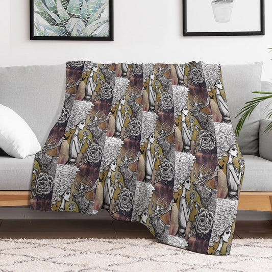 The Lonely Goddess Throw Blanket