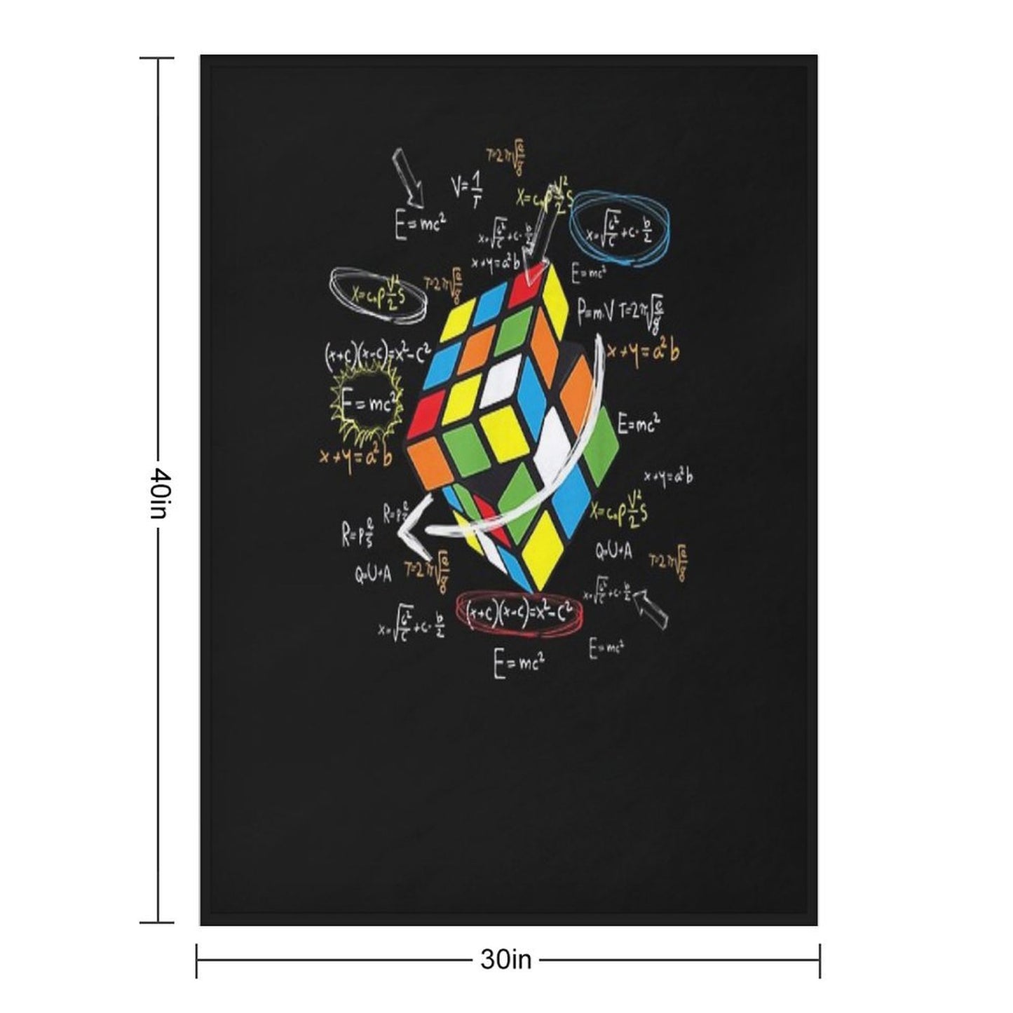 Cool Math Rubik Rubix Rubics Player Cube Math Lovers T-Shirt Throw Blanket