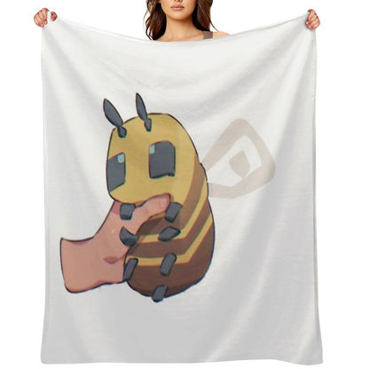 Bee Minecraft Cute Bee Throw Blanket