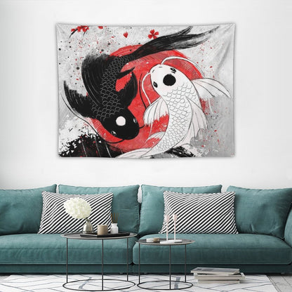 Koi Fish - Yin Yang Tapestry