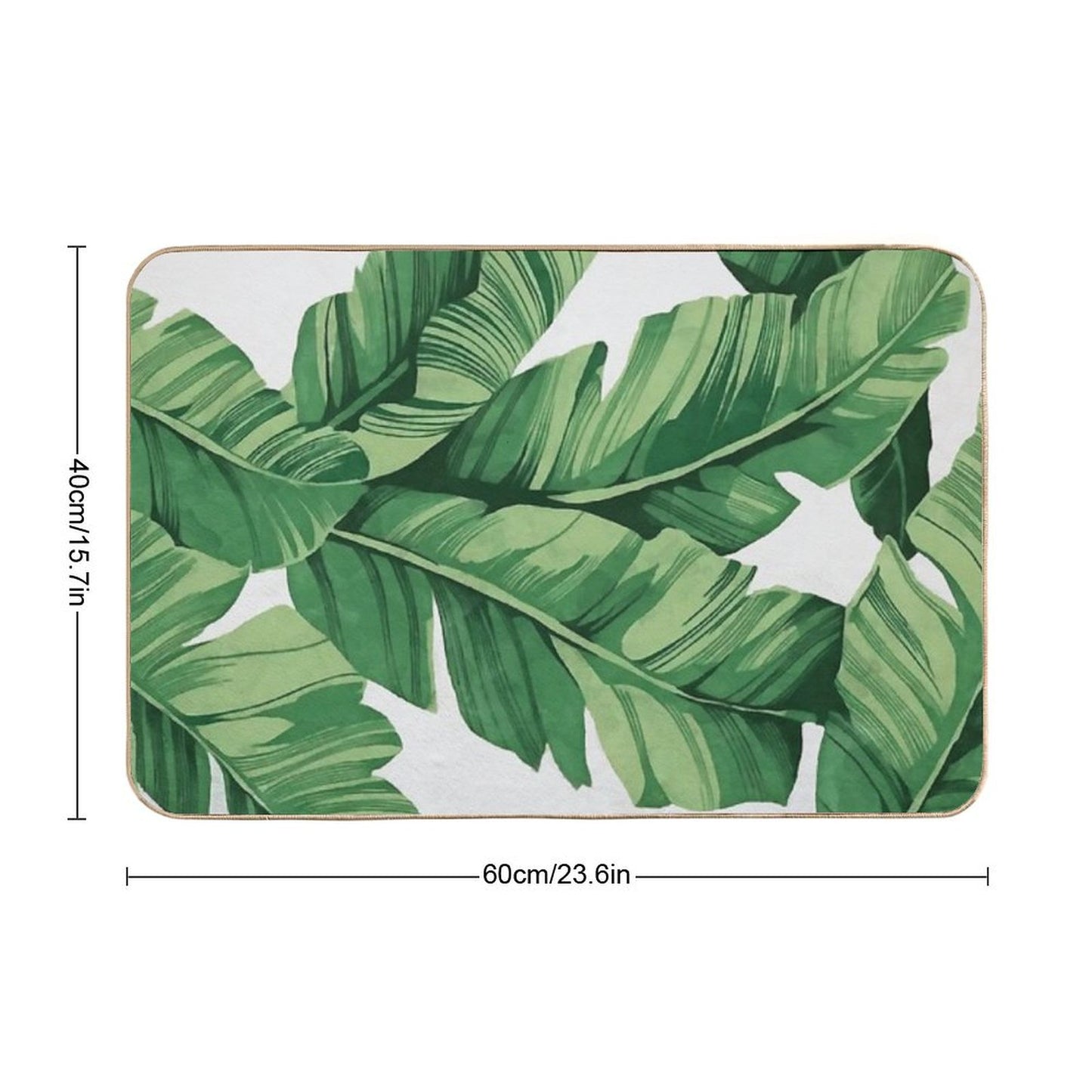 Tropical Banana Leaves Bath Mat