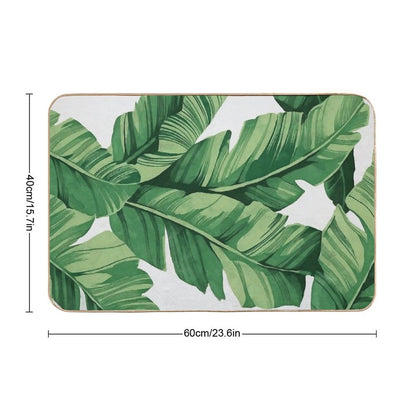 Tropical Banana Leaves Bath Mat
