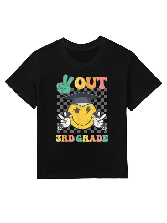 Peace Out 3rd Grade Graduation Last Day School Third Grade Kids T-Shirt