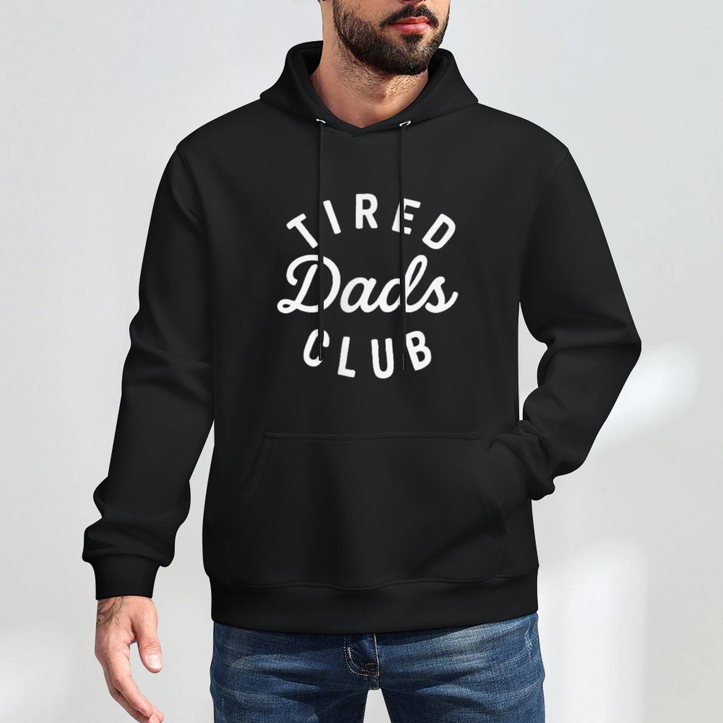 Tired Dads Club ( 2 Sided) Car Race Track On Dad Daddy Mens Pilling-Resistant Hoodie