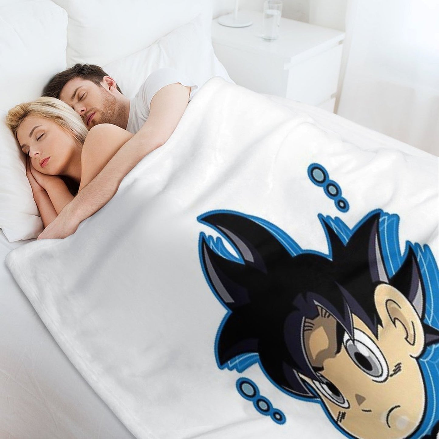 Chibi Ultra Instinct Goku Throw Blanket