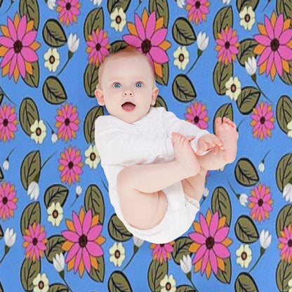 Hippy Dippy Blue Throw Blanket