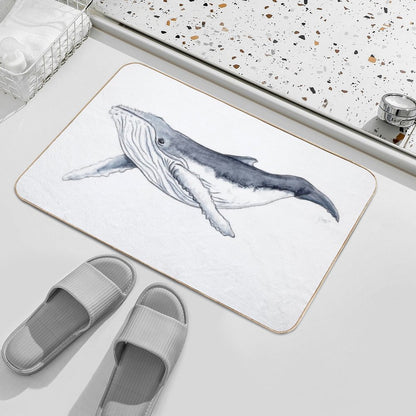 Humpback Whale Baby  Odorless Bath Mat