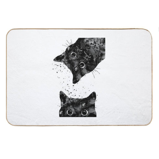 Peeking Cat Bath Mat