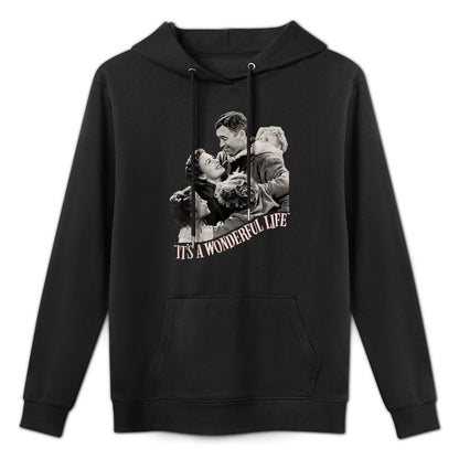 Vintage Christmas Classic Its A Wonderful Life Shape Retention Hoodie