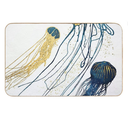 Metallic Jellyfish II Bath Mat