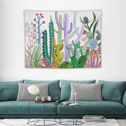 Watercolor Cacti Tapestry