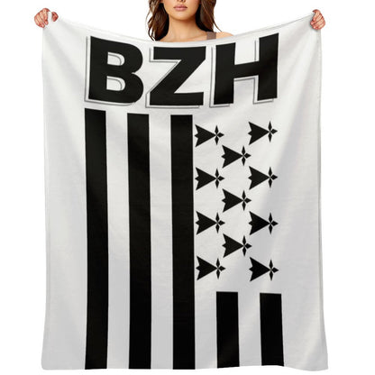 BZH - Breizh - Bretagne - Brittany France Throw Blanket