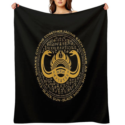 Thulsa Doom Two Snakes Coming Together Throw Blanket