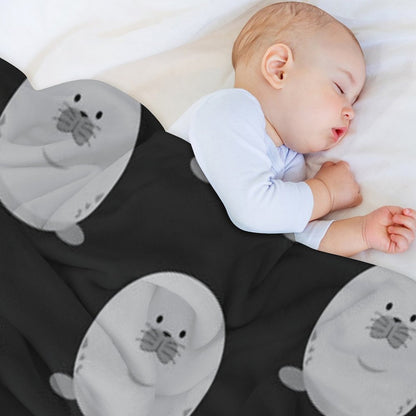 Cute Chonky Seal Throw Blanket