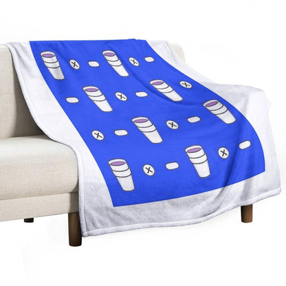 Lean & Pills (Dark Blue) Throw Blanket