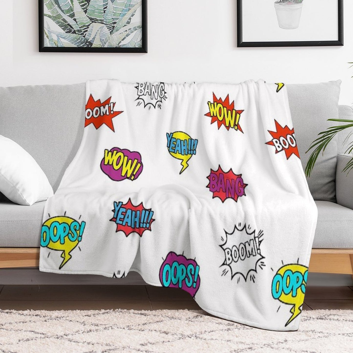 Pop Art Comic Book Style - LBC Throw Blanket
