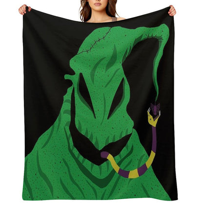 The Nightmare before Christmas Oogie Boogie Eatin A Spider Throw Blanket