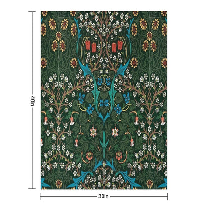 Blackthorn by William Morris, 1892 Throw Blanket