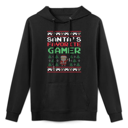 Santa Favorite Gamer Christmas Santa Gaming Gamers Durable Construction Hoodie