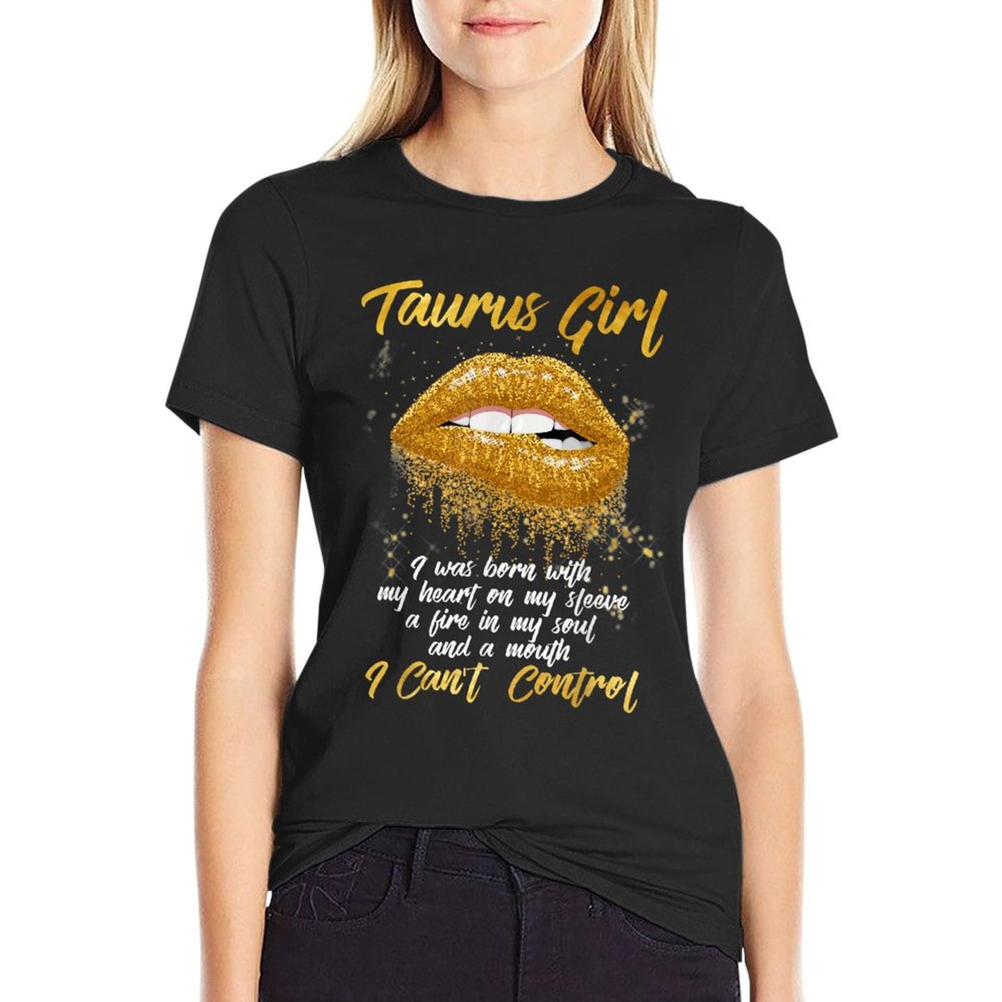 Black Taurus Queen Zodiac Apparel Women&#39;s Taurus Zodiac Birthday, Black, Small T-Shirt