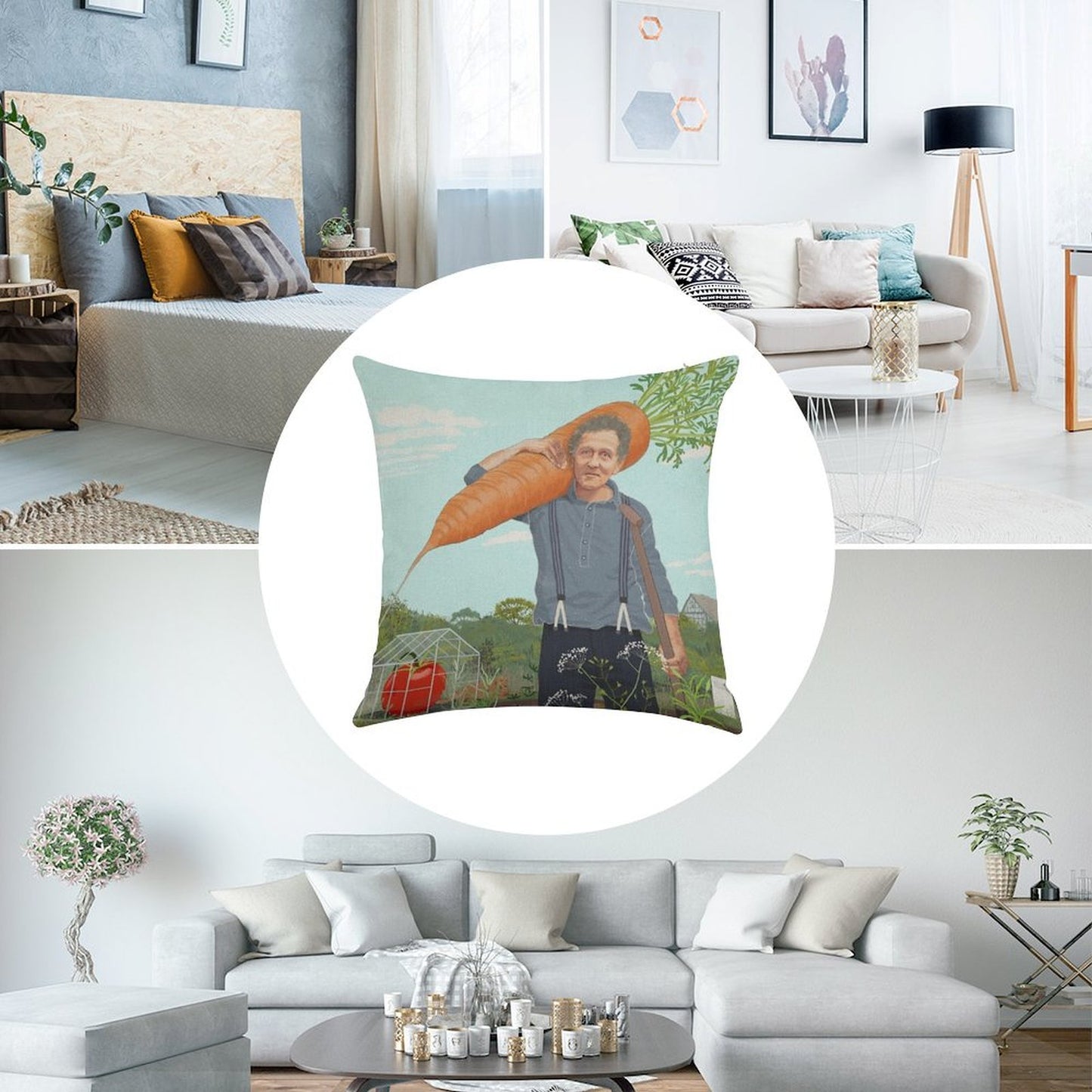 Monty Don Linen Throw Pillow Cover