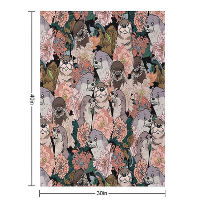 Because Otter Throw Blanket