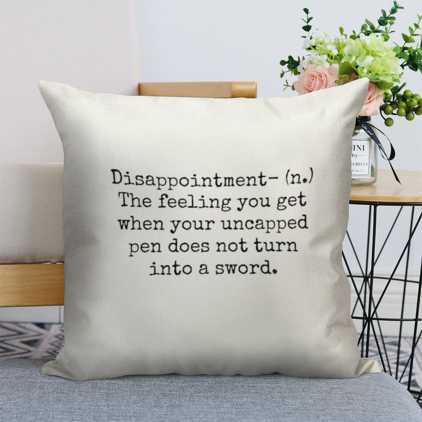 Percy Jackson Disappointment Linen Throw Pillow Cover