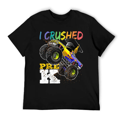 I Crushed Pre-K Monster Truck Graduation Cap Shirt Gift Boys T-Shirt