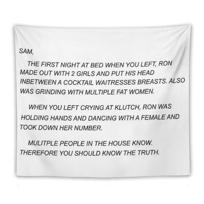 Sammi Sweetheart Letter Tapestry