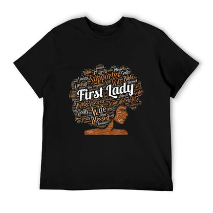 First Lady  Pastor&#39;s Wife Black Woman Afro T-Shirt
