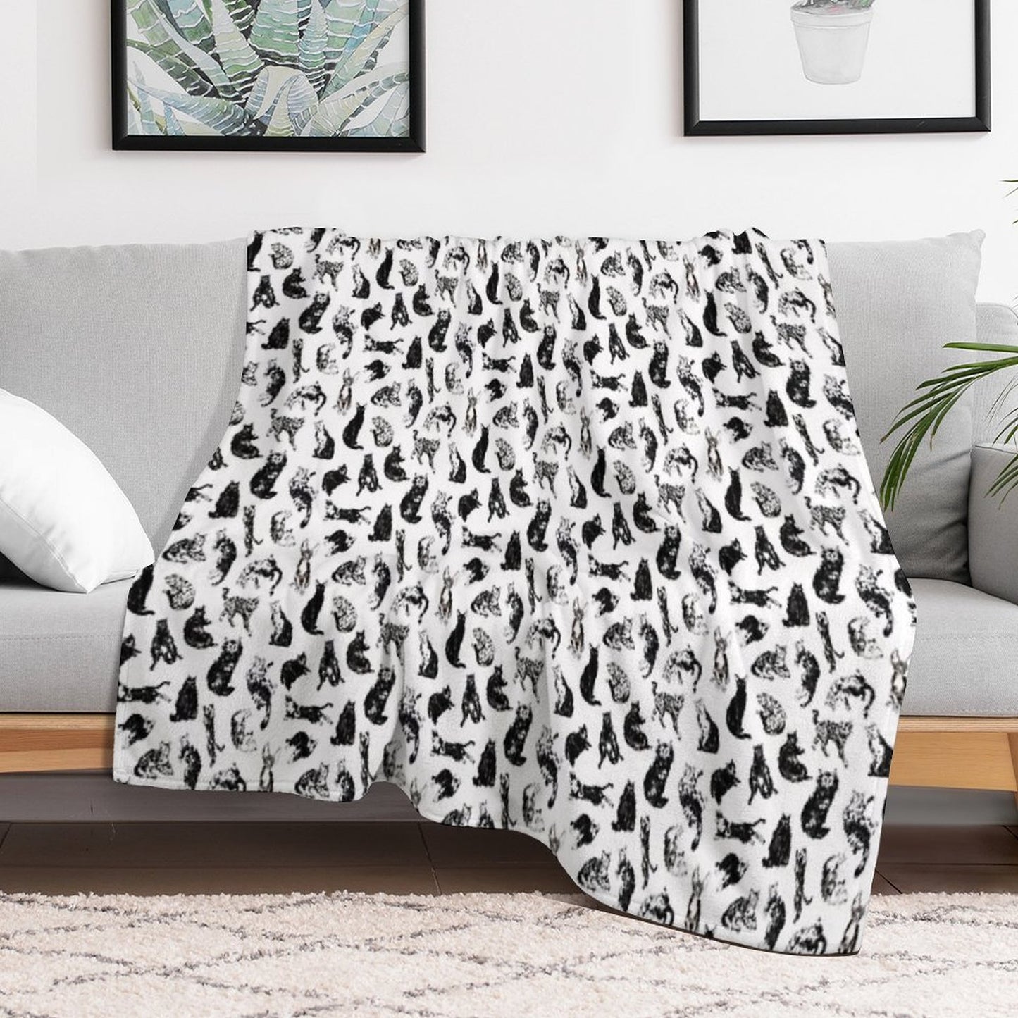 Kitty Kitty, Bang-bang! Throw Blanket