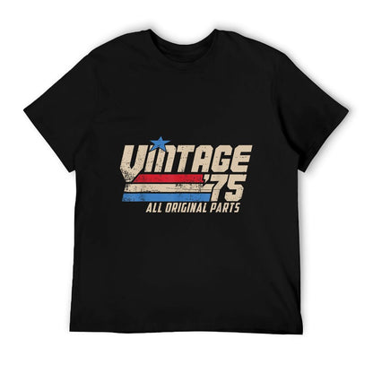 Vintage &#39;75 Retro Birthday Top for Men 50th 1975 Dad USA 50 T-Shirt