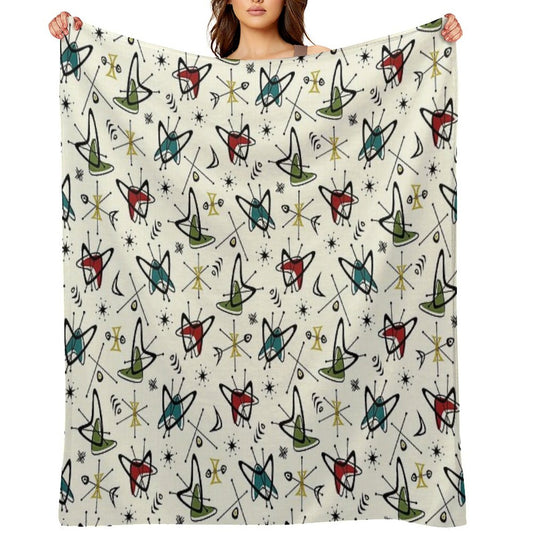 Atomic Boomerang Flashback Throw Blanket