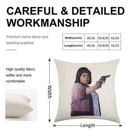 MA Movie Linen Throw Pillow Cover