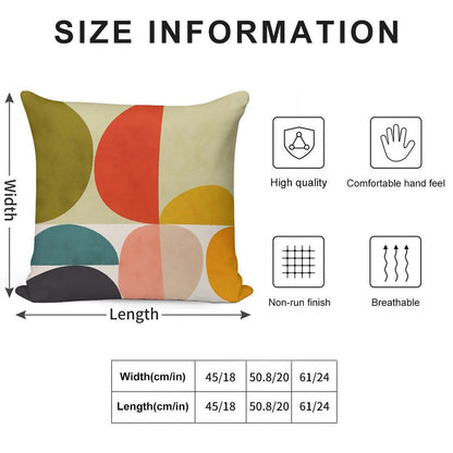 Mid Century 3 Soft Easy Maintenance Throw Pillow