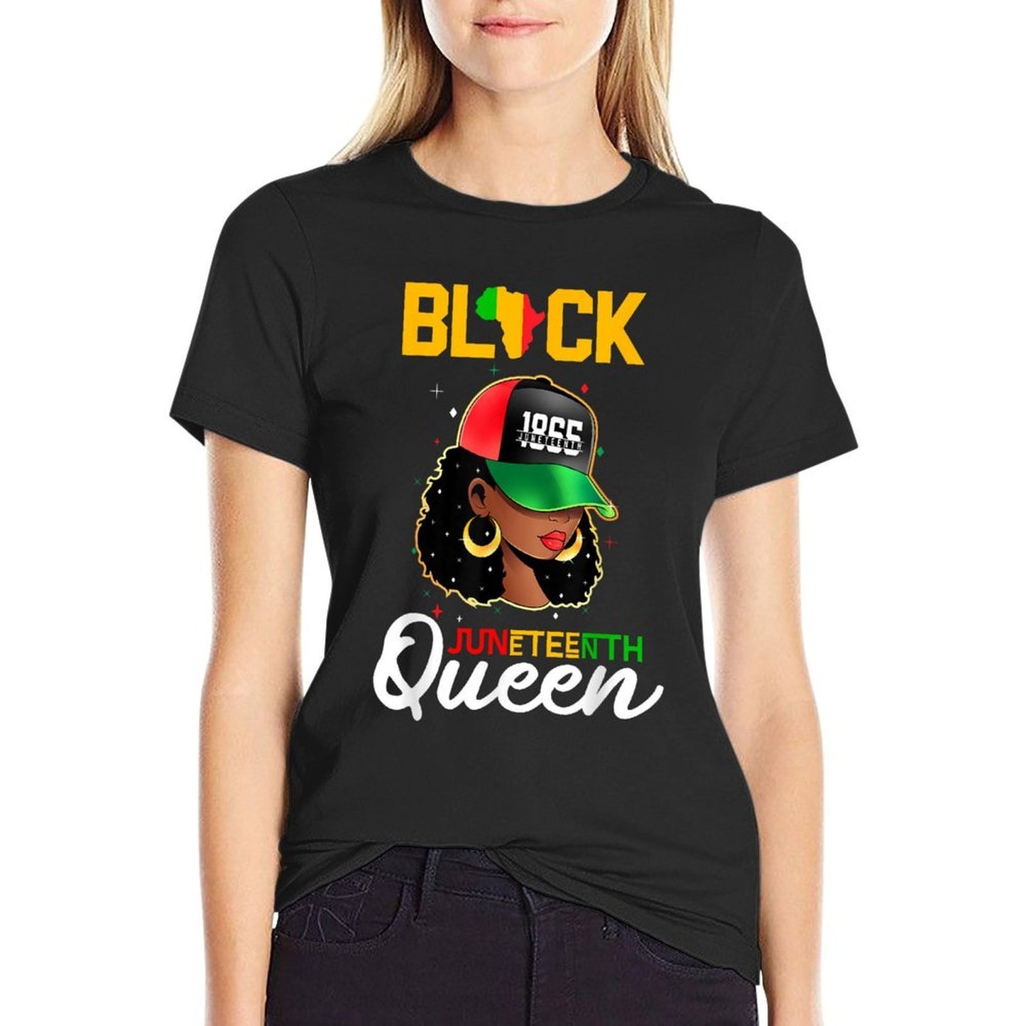 1865 Juneteenth Black Queen  Polyester Blend T-Shirt