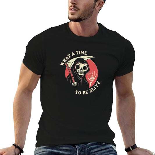 What A Time To Be Alive  Ribbed Collar T-Shirt