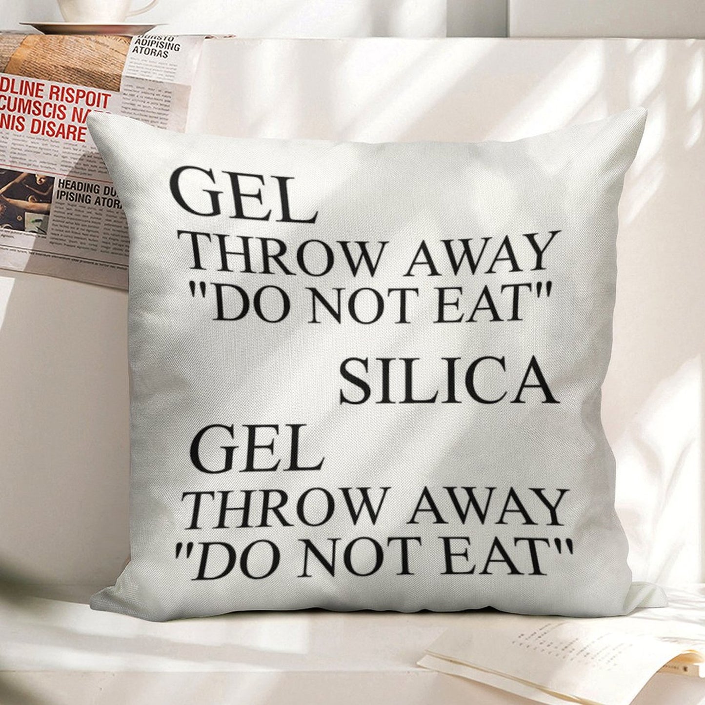 Silica Gel Linen Throw Pillow Cover