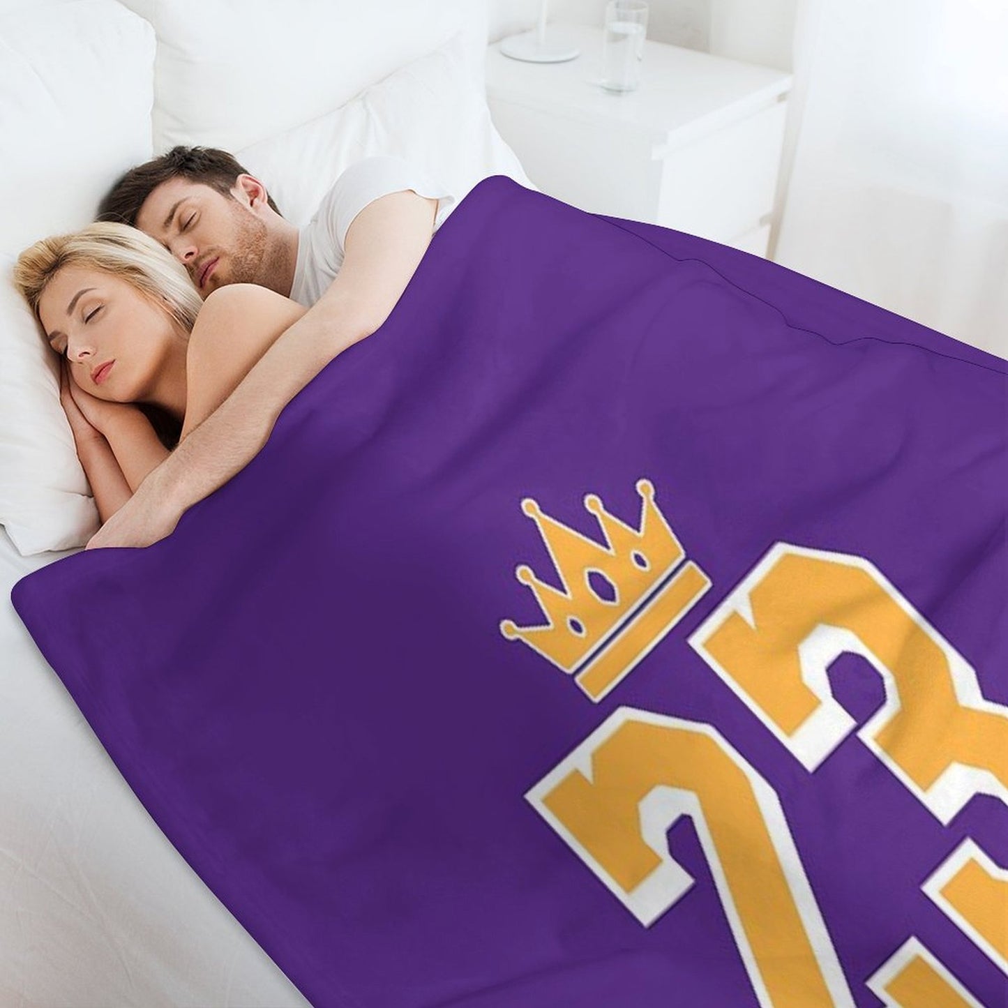 LeBron King 23 Away Throw Blanket