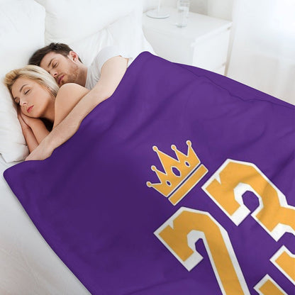 LeBron King 23 Away Throw Blanket