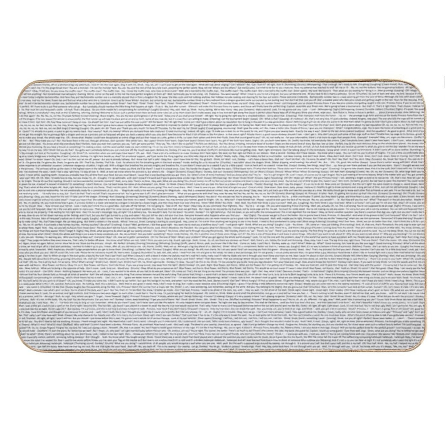 Entire Shrek Script Bath Mat