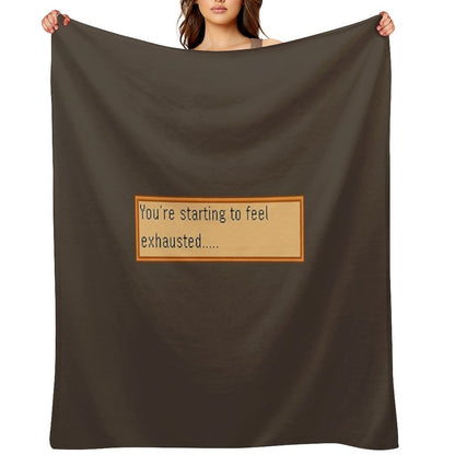 Exhausted - Stardew Throw Blanket