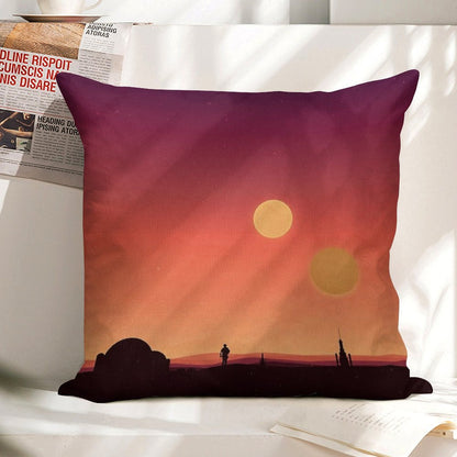 Tatooine Linen Throw Pillow Cover