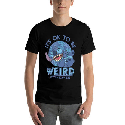 Disney Lilo & Stitch 626 Stitch Day Its OK To Be Weird  Trendy Pattern T-Shirt