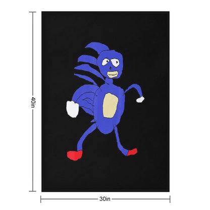 Sanic Hegehog Gotta Go Fast Sanik Paint Throw Blanket